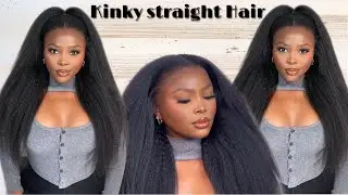 Wear It In Natural😍 4C Edges Kinky Staight Wig Installation & Styles| Alipearl Hair