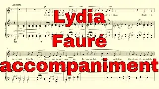 Lydia accompaniment in C major - Faur&eacute;