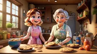Baking Cookies with Grandma | Cozy Family Song for Kids | Nursery Rhymes and Learning Songs