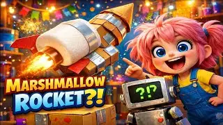 Marshmallow Rocket Blasts Off! | Lumi and Bolt's Absurd Space Adventure