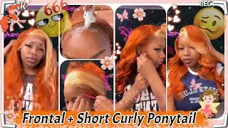 😋Refresh Hair Color: Ginger Blonde Highlight Wig Install! Thin Transparent Lace Ft.#ELFINHAIR