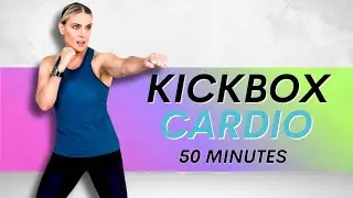 Kickbox Your Stress Away | 50 Minute Cardio Workout with Modifications
