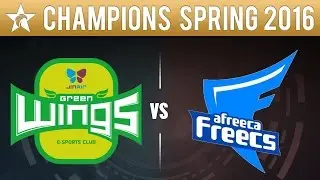 Jin Air Green Wings vs Afreeca Freecs - League Of Legends S6 LCK Spring 2016 Game 1