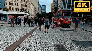 Experience THE REAL Curitiba Brazil Downtown streets in 4K ultra HD