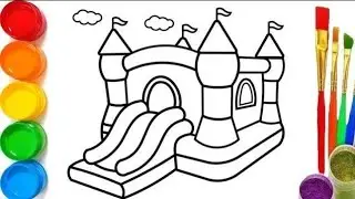 Learn Castle Drawing | Coloring Pages & Painting for Kids | Art Learning | Preschool Fun
