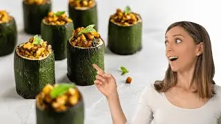 Make the CUTEST Stuffed Zucchini Boats  | Vegan & Keto