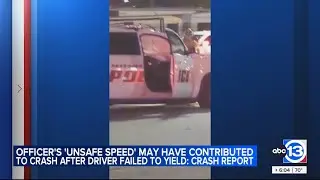 Officer's unsafe speed may have contributed to crash after driver failed to yield: Crash report