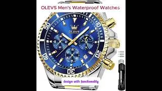 OLEVS Men's Waterproof Watch &ndash; Stylish Stainless Steel Analog Quartz Timepiece