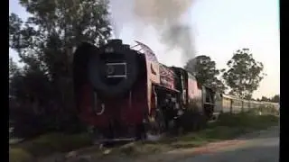 South African Steam: SAR Class 26 3450 Red Devil  Malmesbury 11 Aug 2002