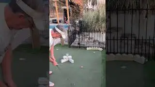 #Гольф ⛳трюк при выполнении удара по мячу на гринде, 3 дриблинга #короткий