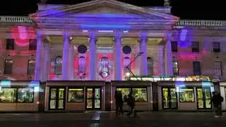 A light display on a Dublin street. Светопредставление на улице Дублина. #dublin #irlanda #travel 