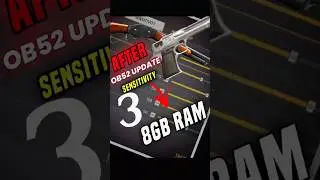 8GB RAM AFTER OB52 UPDATE SENSITIVITY ❌ 8GB RAM SENSITIVITY #viral #ff #8gbram #sensitivity #dpi