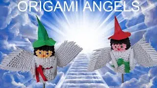 3d origami Christmas angel