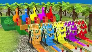 Learn Colors with 5 Street Vehicles and Surprise Soccer Ball Flying Toy Cars Pretend Play for kids