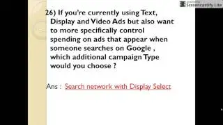 Latest Google Ad Words Advanced Search exam questions and answers ---- JUNE 2016 ---Part  - 2