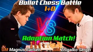 Magnus Carlsen vs Sergei Zhigalko | Bullet Chess 1+0 | Adoption Match! | lichess.org | 08/11/21