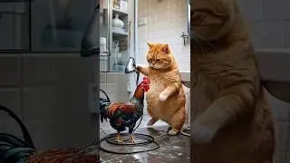 Cat cooking kitchen #shorts #kitchencat