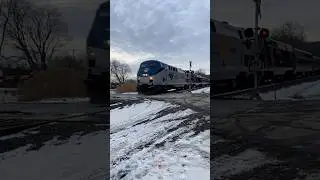 79 mph Amtrak P048 (LakeShore Limited) with 46 and 100 at Rector Road Scotia, NY 1/22/24