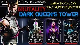 Dark Queen&rsquo;s non Fatal Tower Bosses & Hard Battle 160,170,175,182,184,190,195,199,200 | MK Mobile
