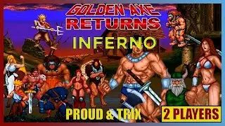 Golden Axe Returns V1.1.5 (Co-op) Route A - INFERNO - Proud & Trix | OpenBOR