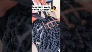 New in! Brazilian wool twist TUTORIAL...@nattyhairdesigns #hairstyles #viral #shorts