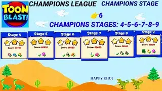 Toon blast: Champions stage 4-5-6-7-8-9|👉6🏆 Champions stages: Toon blast