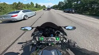 PURE ADRENALINE -  Ninja H2 x E60 M5 Highway Cruise 