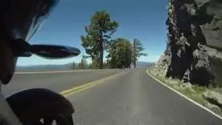 Riding the rim of Crater Lake