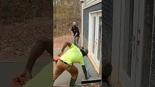 Repouring the patio  #landscapers #landscaper #construction #landscapecontractor #concrete