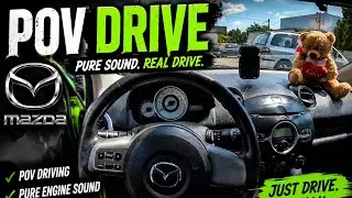 Mazda 2 / 2008, 74 hp, 1.3 petrol, 165.000 km / POV test drive and restore 4k