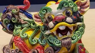 Vintage Foo Dog Porcelain Statue  Figurine #shorts #liondog