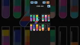 Water Color Sort Level 220 Walkthrough Solution iOS/Android