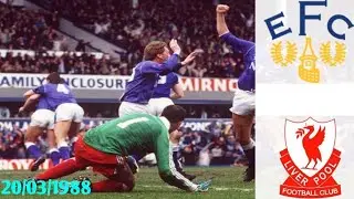 Everton vs Liverpool 20/03/1988- First Division 1987/1988