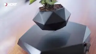 Levitating Plant Pot, Magnetic Levitation Flower Pot Rotating Planters Suspension