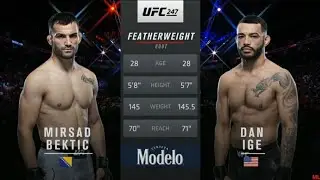 UFC 247 FEATHERWEIGHT MIRSAD BEKTIC vs. DAN IGE  МИРСАД БЕКТИЧ vs. ДЭН ИГЕ