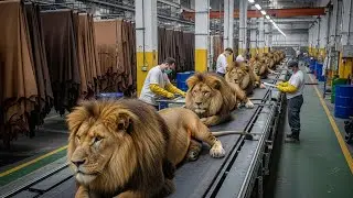 Full Process | Inside the Lion Leather Factory &ndash; How Million Dollar Products Are Made from Lion Skin