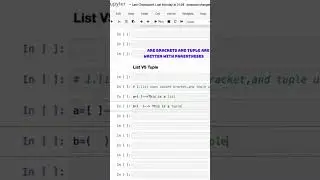 Python Programming: The Power of Lists and Tuples #learning #python #pythonprogramming # List