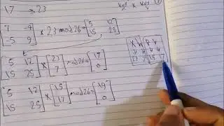 cyber security - Hill chpher method- شرح التشفير وفك التشفير بستخدام