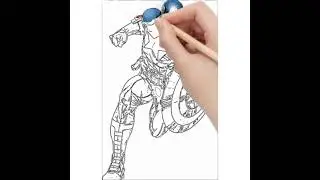 Captain America Sketch Coloring Art | Step-by-Step Guide for Marvel Fans
