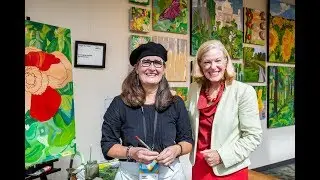 Shelley Visits Maggie Clifford-Bandstra At Artprize
