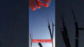HUGE COLLAPSE on a Paraglider! #shorts #collapse #paragliding #fail #dangerous #gopro
