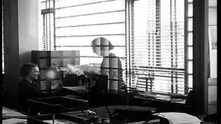 Glass block walls at printing plant of American Education Press in Columbus,Ohio....HD Stock Footage