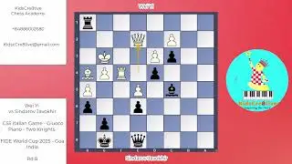 Chess FIDE World Cup 2025 - Wei Yi vs Sindarov Javokhir - C55 Italian Game - Giuoco Piano