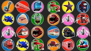 Spin Wheel Train Eater, Thomas Lipan, Kereta Hantu, Poop Eater, Pou, Clown Eater