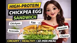 Easy high protein Chickpea Egg Sandwich #highproteinmeals  #healthysandwich  #quickrecipes #easy