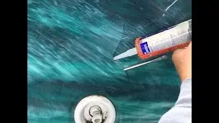 Заплатка для ремонта трещин в чаше СПА. Разделение акриловым стекловолокном, грязный, но эффективный способ устранения трещины.