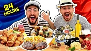 Only Eating FRENCH Foods For 24 Hours Challenge! (FOOD CHALLENGE)