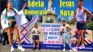 Jesús Nava y Adela Honorato WINNERS del Medio Maratón CDMX 2023