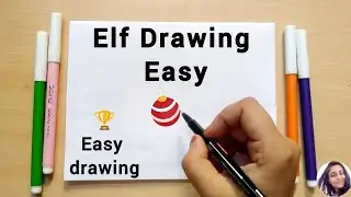 Santa drawing idea | Elf drawing  |  Cute Reindeer drawing | How to drawing Happy New Year 2026 card