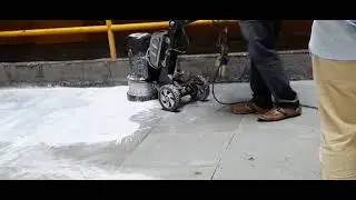 Wet Grinding of Kota tile to make surface rough and removing lippage by Xingyi XY-250D floor grinder
